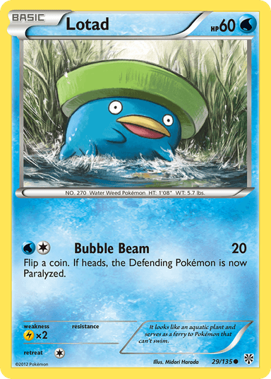Carta Lotad 29/135 do set Plasma Storm — Pokémon TCG | Bynx