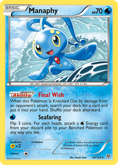 Carta Manaphy 34/135 do set Plasma Storm — Pokémon TCG | Bynx