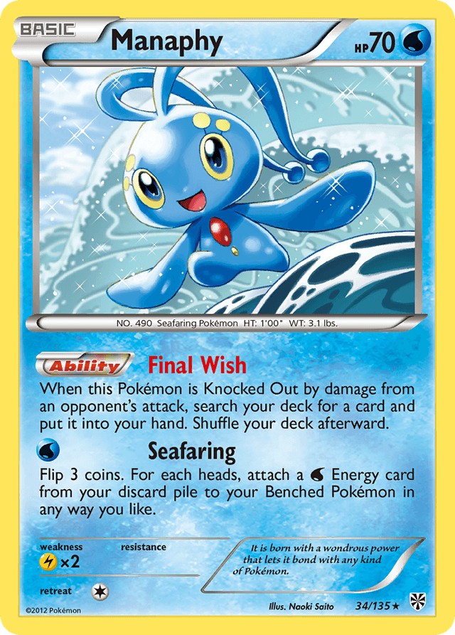 Carta Manaphy 34/135 do set Plasma Storm — Pokémon TCG | Bynx