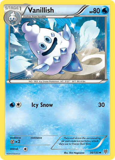 Carta Vanillish 36/135 do set Plasma Storm — Pokémon TCG | Bynx