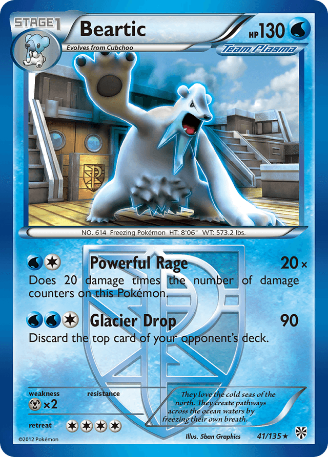 Carta Beartic 41/135 do set Plasma Storm — Pokémon TCG | Bynx