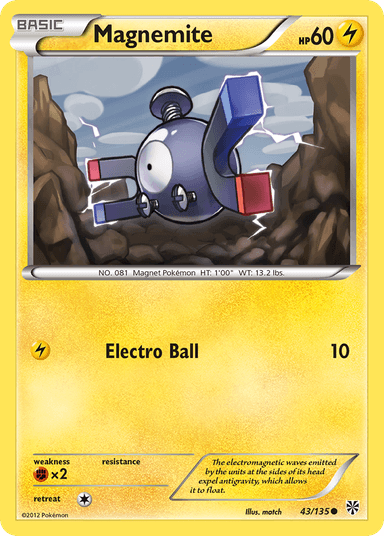 Carta Magnemite 43/135 do set Plasma Storm — Pokémon TCG | Bynx