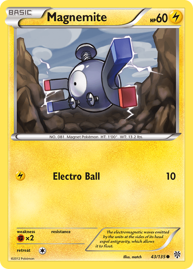 Carta Magnemite 43/135 do set Plasma Storm — Pokémon TCG | Bynx