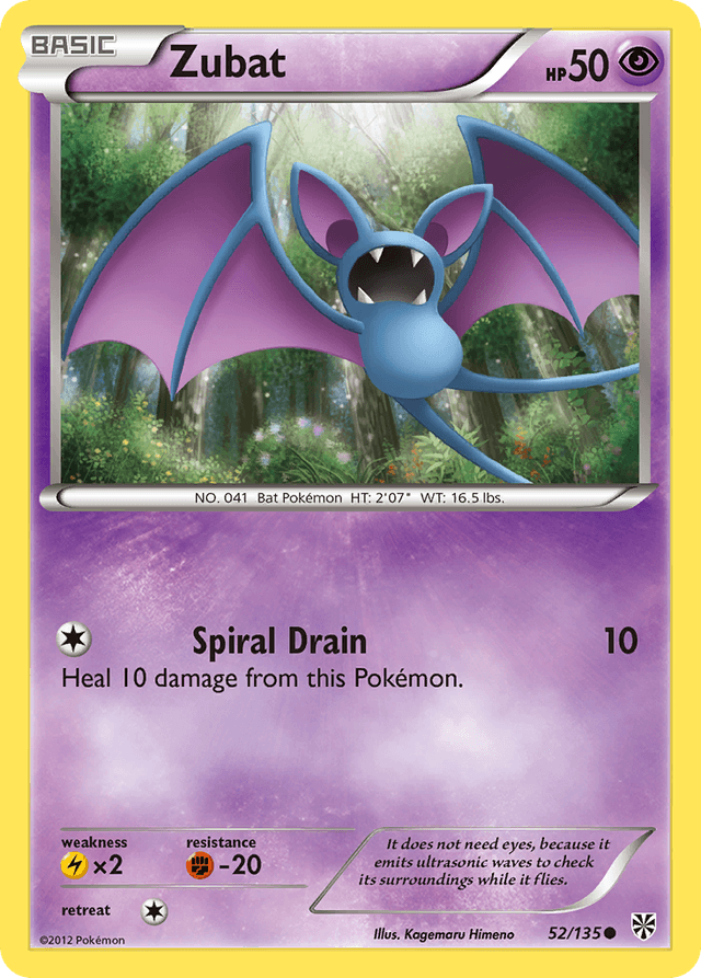 Carta Zubat 52/135 do set Plasma Storm — Pokémon TCG | Bynx