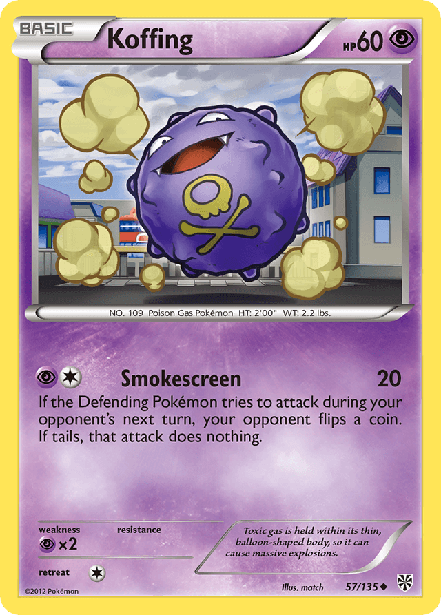 Carta Koffing 57/135 do set Plasma Storm — Pokémon TCG | Bynx