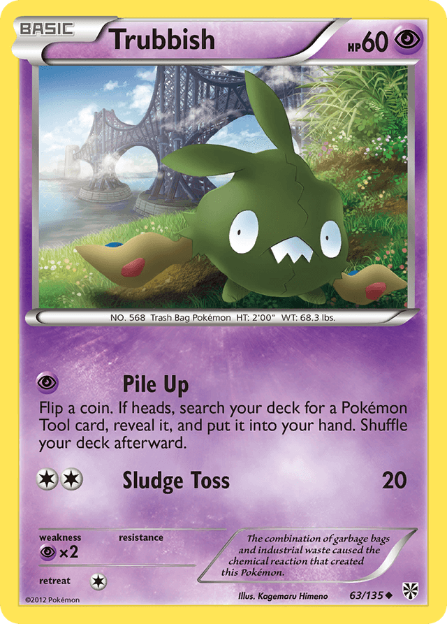 Carta Trubbish 63/135 do set Plasma Storm — Pokémon TCG | Bynx