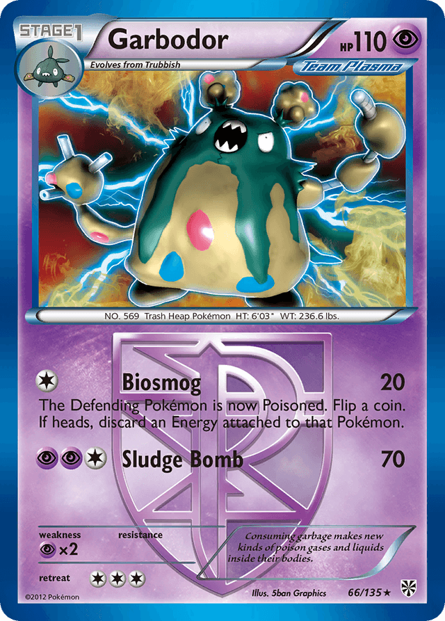Carta Garbodor 66/135 do set Plasma Storm — Pokémon TCG | Bynx