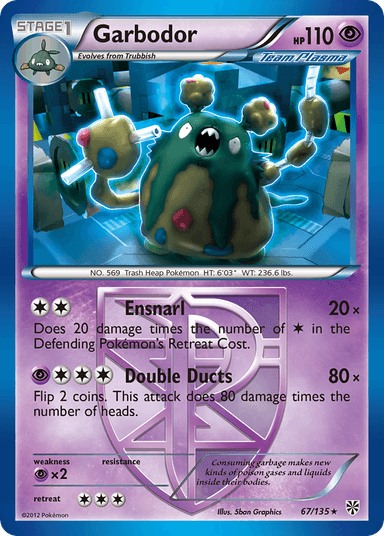 Carta Garbodor 67/135 do set Plasma Storm — Pokémon TCG | Bynx