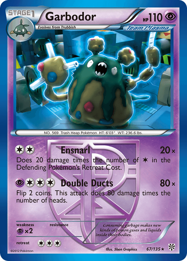 Carta Garbodor 67/135 do set Plasma Storm — Pokémon TCG | Bynx