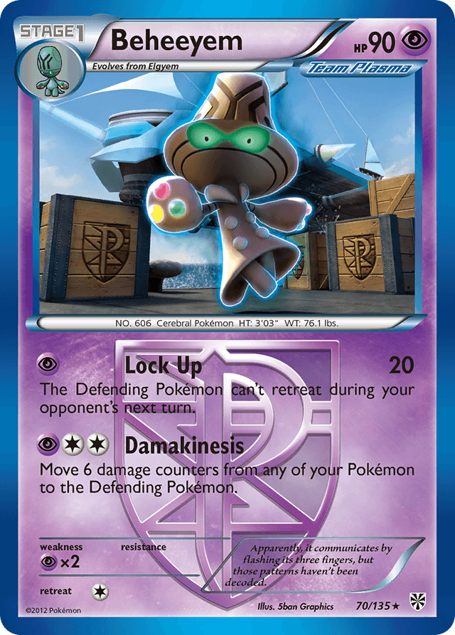 Carta Beheeyem 70/135 do set Plasma Storm — Pokémon TCG | Bynx