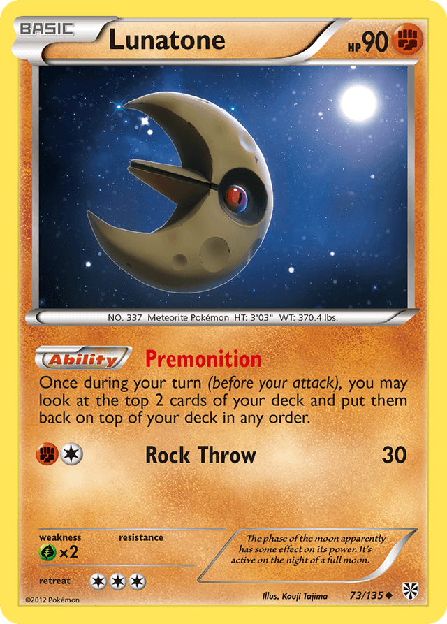 Carta Lunatone 73/135 do set Plasma Storm — Pokémon TCG | Bynx