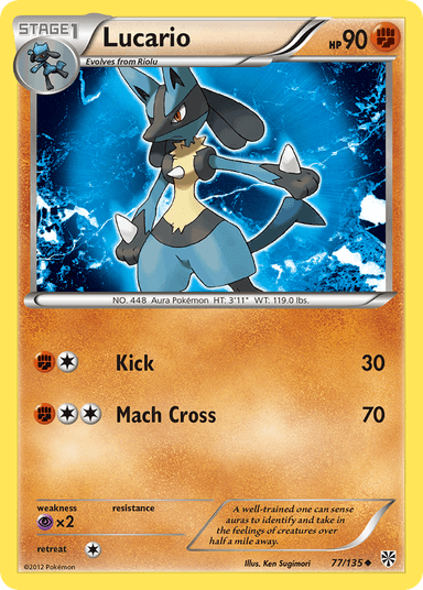 Carta Lucario 77/135 do set Plasma Storm — Pokémon TCG | Bynx