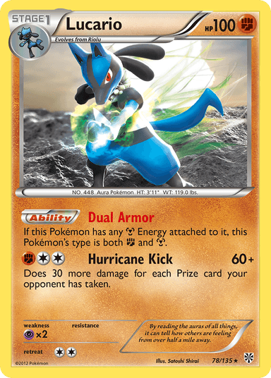Carta Lucario 78/135 do set Plasma Storm — Pokémon TCG | Bynx