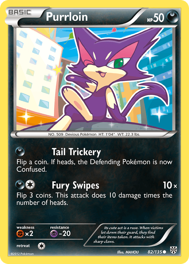 Carta Purrloin 82/135 do set Plasma Storm — Pokémon TCG | Bynx