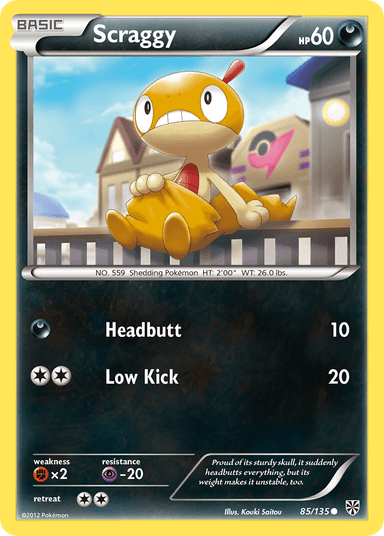 Carta Scraggy 85/135 do set Plasma Storm — Pokémon TCG | Bynx