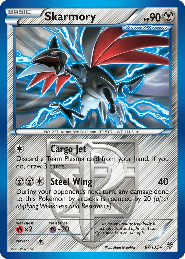 Carta Skarmory 87/135 do set Plasma Storm — Pokémon TCG | Bynx