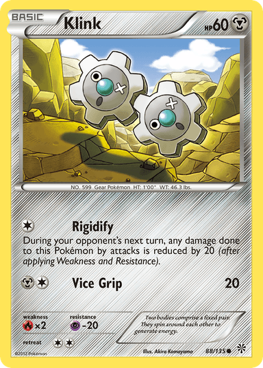 Carta Klink 88/135 do set Plasma Storm — Pokémon TCG | Bynx