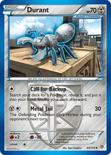 Carta Durant 92/135 do set Plasma Storm — Pokémon TCG | Bynx