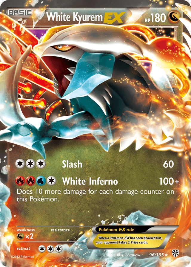 Carta White Kyurem-EX 96/135 do set Plasma Storm — Pokémon TCG | Bynx