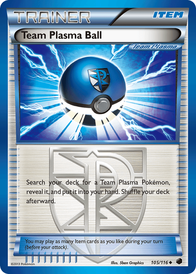 Carta Team Plasma Ball 105/116 do set Plasma Freeze — Pokémon TCG | Bynx