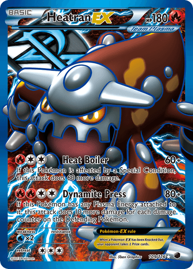 Carta Heatran-EX 109/116 do set Plasma Freeze — Pokémon TCG | Bynx