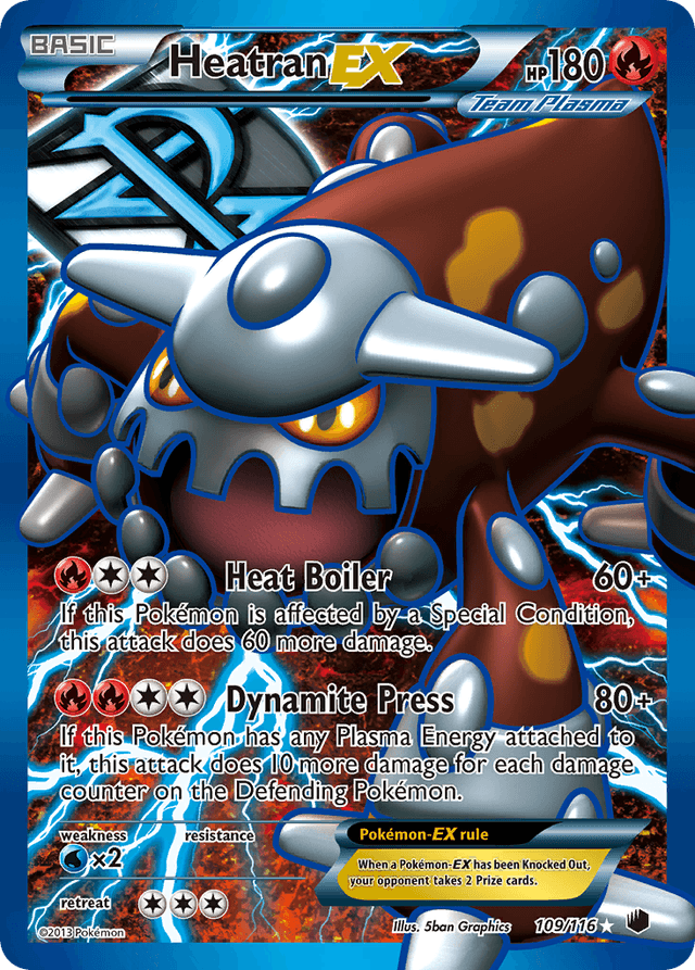 Carta Heatran-EX 109/116 do set Plasma Freeze — Pokémon TCG | Bynx