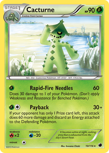 Carta Cacturne 10/116 do set Plasma Freeze — Pokémon TCG | Bynx