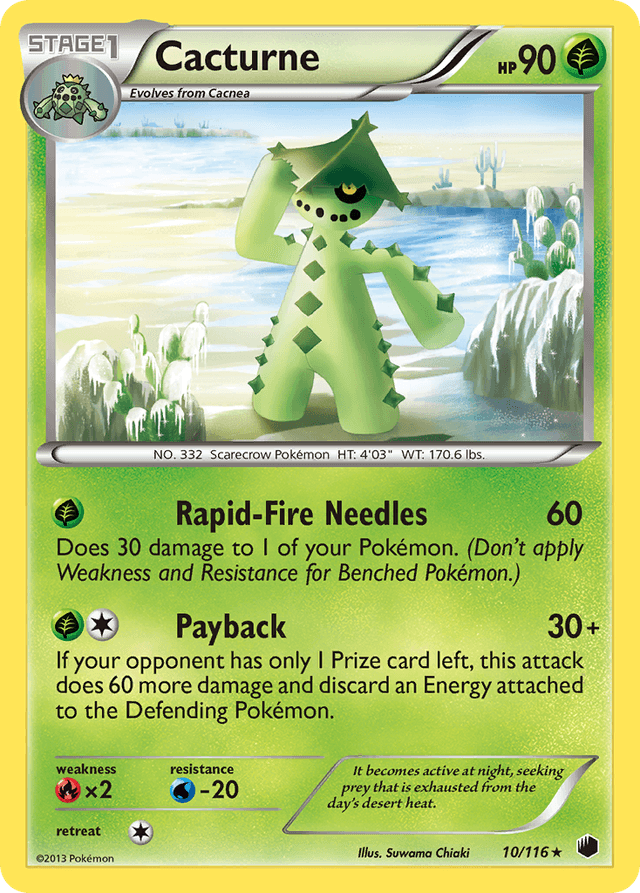 Carta Cacturne 10/116 do set Plasma Freeze — Pokémon TCG | Bynx