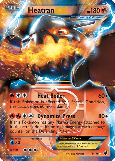 Carta Heatran-EX 13/116 do set Plasma Freeze — Pokémon TCG | Bynx