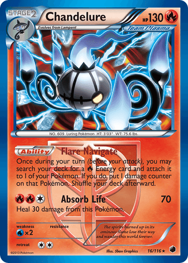 Carta Chandelure 16/116 do set Plasma Freeze — Pokémon TCG | Bynx