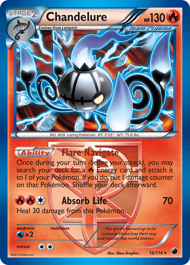 Carta Chandelure 16/116 do set Plasma Freeze — Pokémon TCG | Bynx