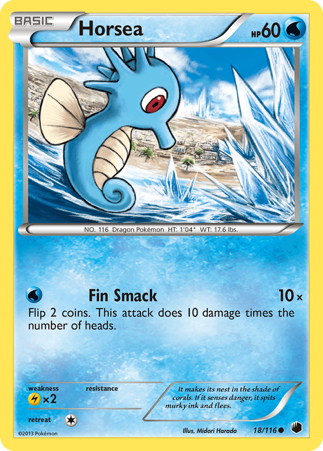 Carta Horsea 18/116 do set Plasma Freeze — Pokémon TCG | Bynx