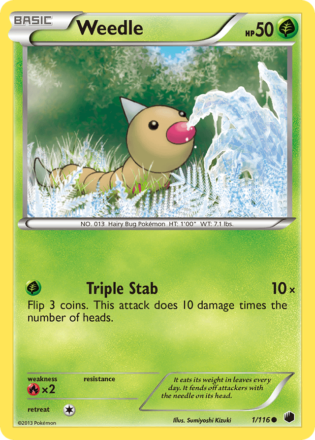 Carta Weedle 1/116 do set Plasma Freeze — Pokémon TCG | Bynx