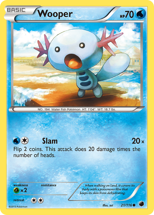 Carta Wooper 21/116 do set Plasma Freeze — Pokémon TCG | Bynx