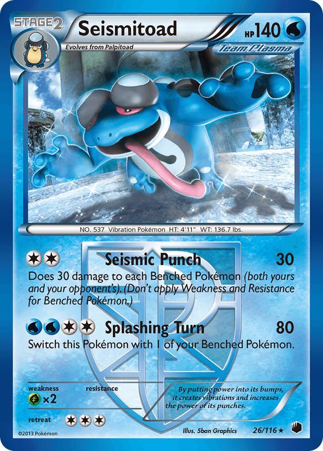 Carta Seismitoad 26/116 do set Plasma Freeze — Pokémon TCG | Bynx