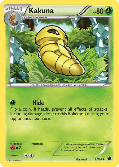 Carta Kakuna 2/116 do set Plasma Freeze — Pokémon TCG | Bynx