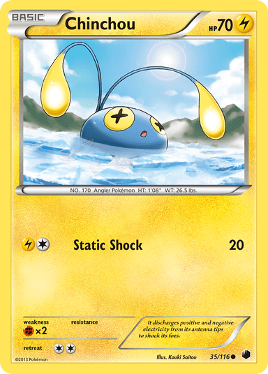 Carta Chinchou 35/116 do set Plasma Freeze — Pokémon TCG | Bynx