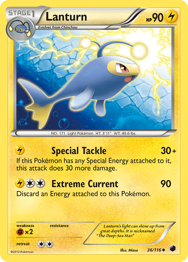 Carta Lanturn 36/116 do set Plasma Freeze — Pokémon TCG | Bynx