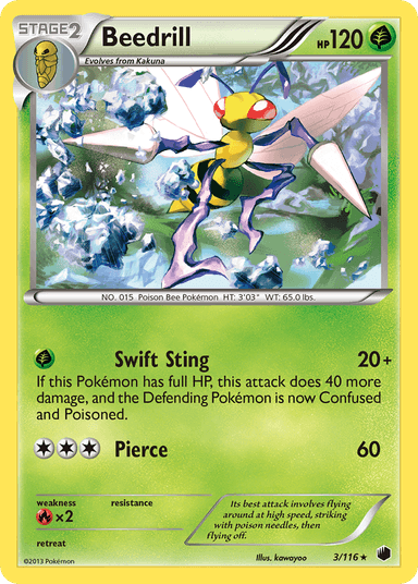 Carta Beedrill 3/116 do set Plasma Freeze — Pokémon TCG | Bynx