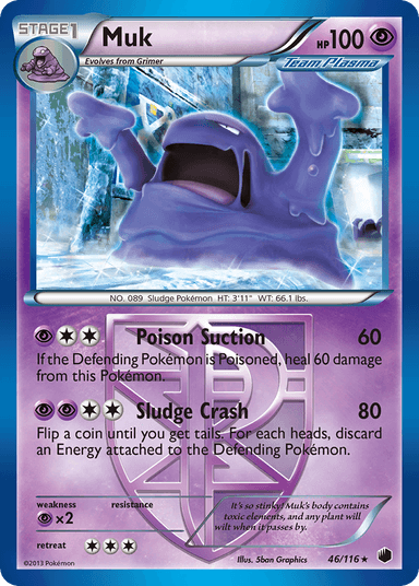Carta Muk 46/116 do set Plasma Freeze — Pokémon TCG | Bynx