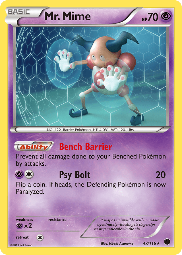 Carta Mr. Mime 47/116 do set Plasma Freeze — Pokémon TCG | Bynx