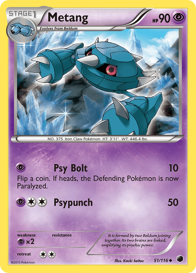 Carta Metang 51/116 do set Plasma Freeze — Pokémon TCG | Bynx