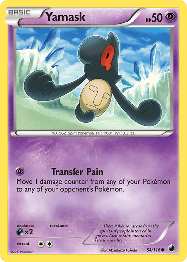 Carta Yamask 54/116 do set Plasma Freeze — Pokémon TCG | Bynx