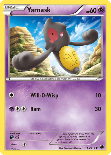 Carta Yamask 55/116 do set Plasma Freeze — Pokémon TCG | Bynx