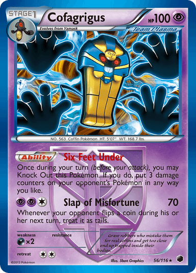 Carta Cofagrigus 56/116 do set Plasma Freeze — Pokémon TCG | Bynx