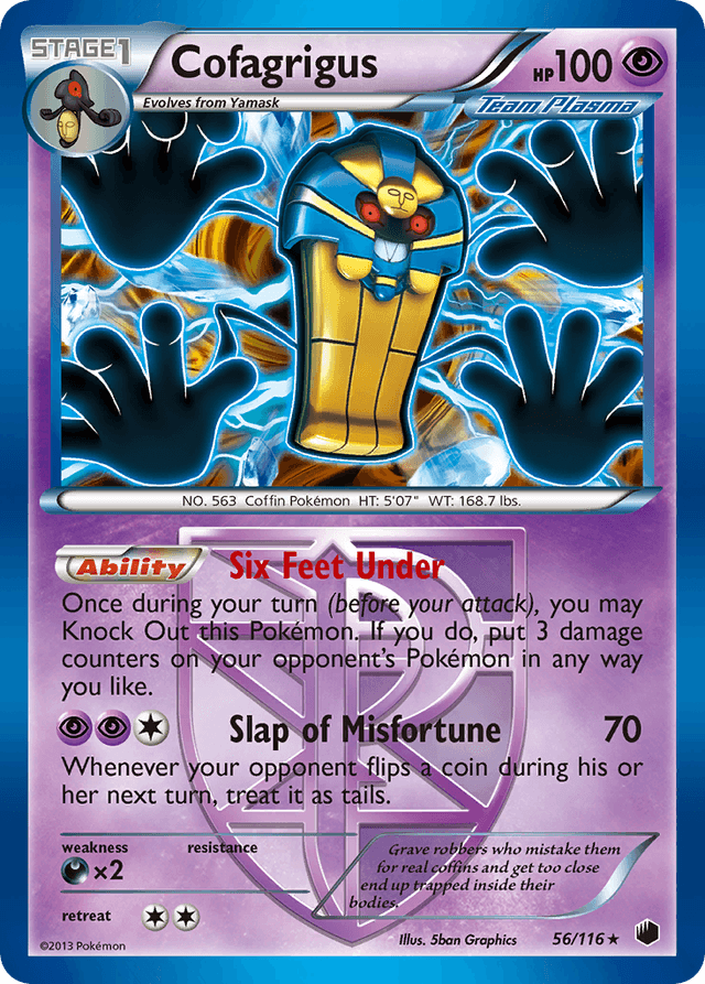 Carta Cofagrigus 56/116 do set Plasma Freeze — Pokémon TCG | Bynx