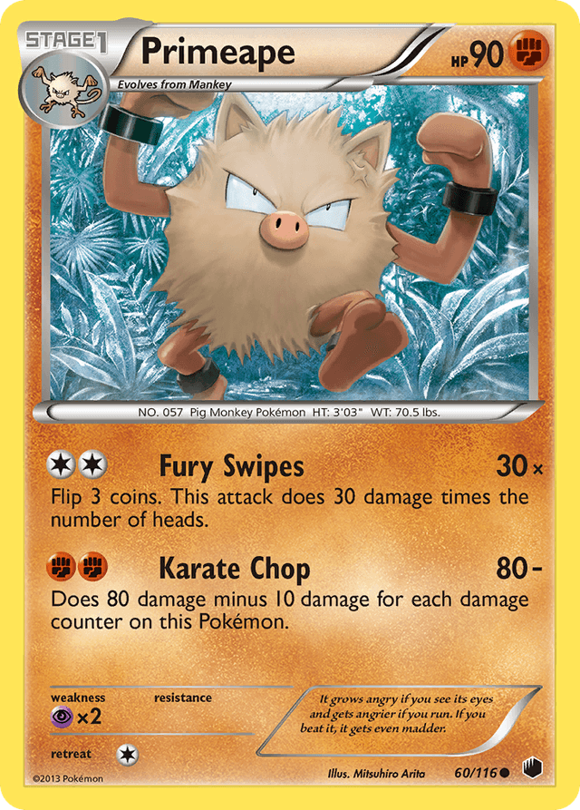 Carta Primeape 60/116 do set Plasma Freeze — Pokémon TCG | Bynx
