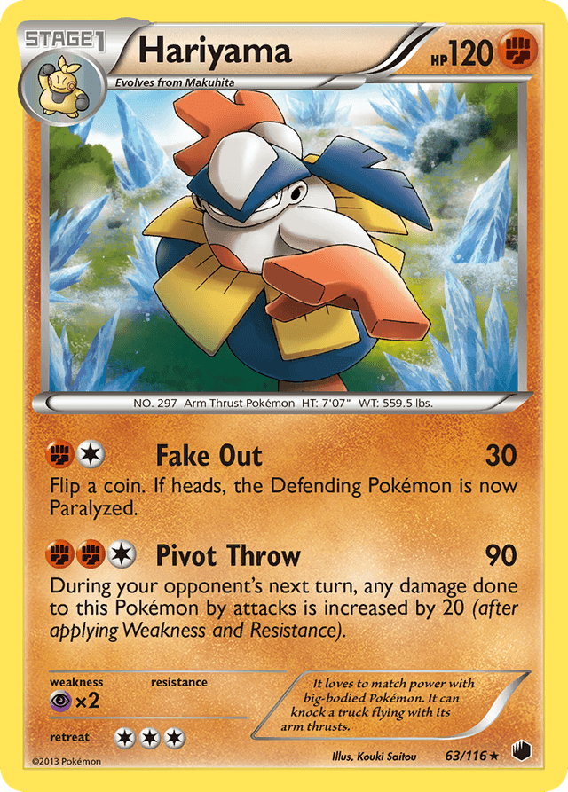 Carta Hariyama 63/116 do set Plasma Freeze — Pokémon TCG | Bynx
