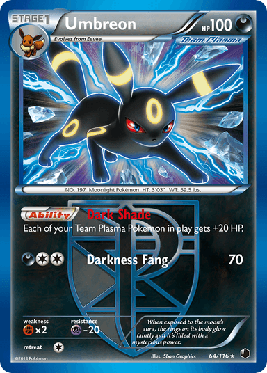 Carta Umbreon 64/116 do set Plasma Freeze — Pokémon TCG | Bynx