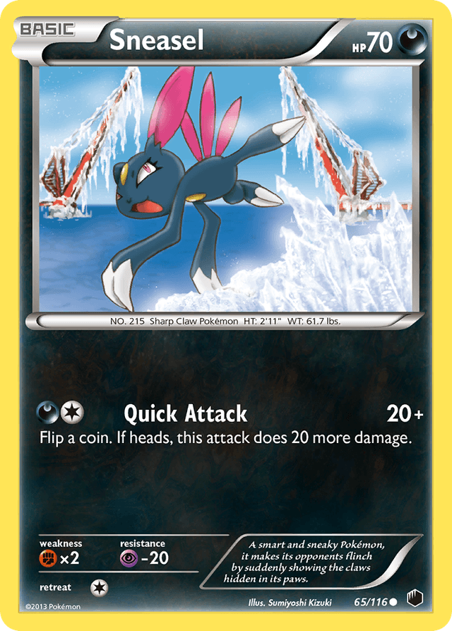 Carta Sneasel 65/116 do set Plasma Freeze — Pokémon TCG | Bynx